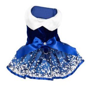 Holiday Pet Dress Collection: Snowflake Harness Dresses with Matching Leash